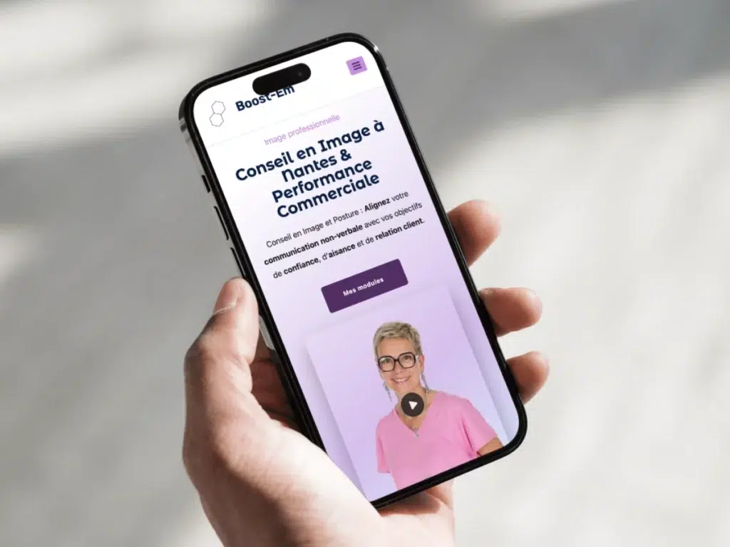 Réalisation agence web Nantes — création site internet WordPress mobile friendly Boost'Em par Dclik